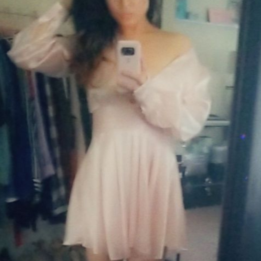 Pink Plunging Neck Lucra Ruched Waist Satin Dress